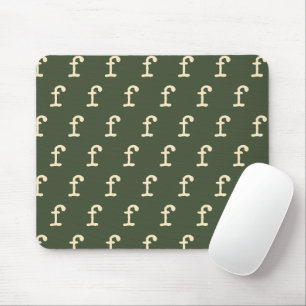 Schreibmaschinentypografie mit Monogramm-Muster in Mousepad