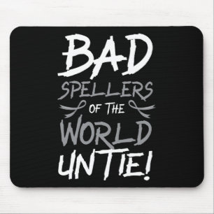 Schreibmeister der Welt, binden Legasthenie-Bewuss Mousepad