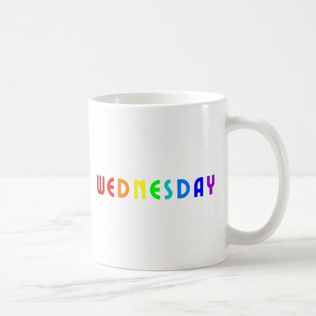 SchreibMittwoch in Regenbogenfarben Kaffeetasse (Rechts)