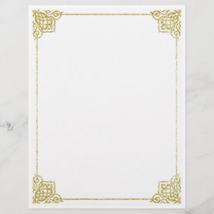 Schreibpapier für Gold und Weiß 8,5x11