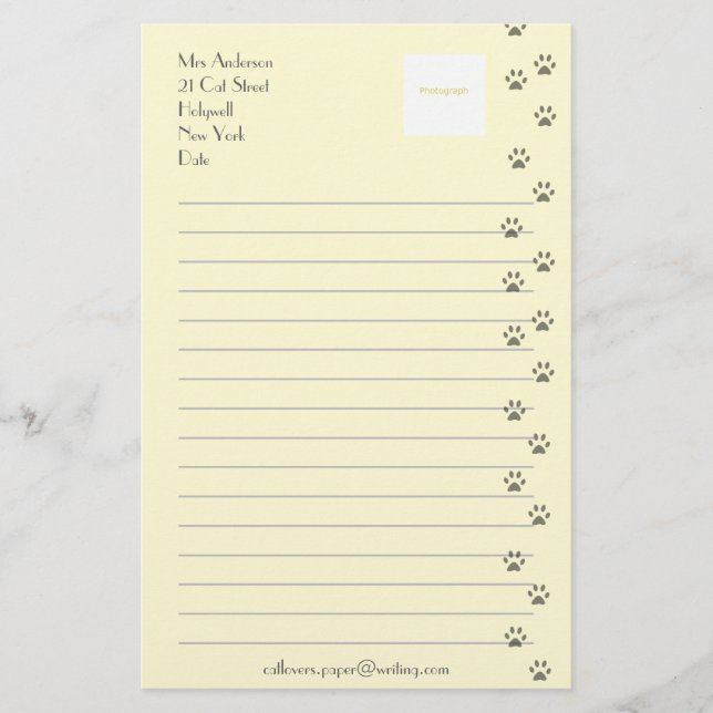 Schreibpapier für Katzen-Liebhaber Briefpapier (Vorderseite)