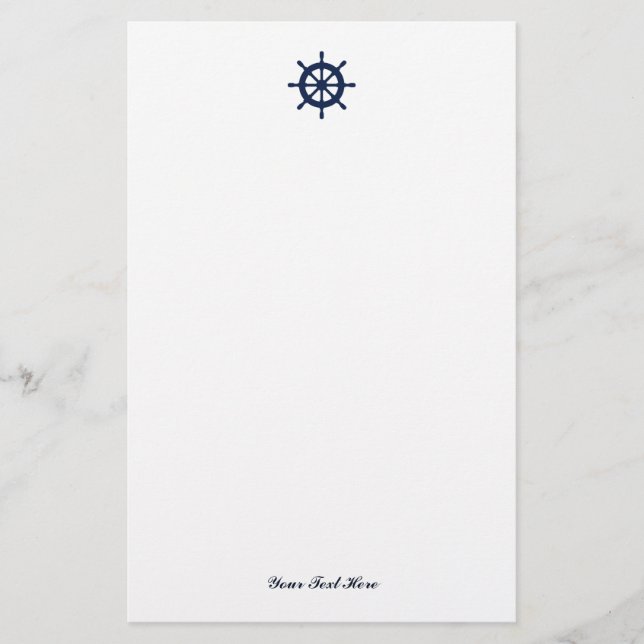 Schreibpapier mit Logo für das Schiffsrad Briefpapier (Vorderseite)