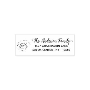Schreibschrift-Adressfamilie handschriftlich Permastempel