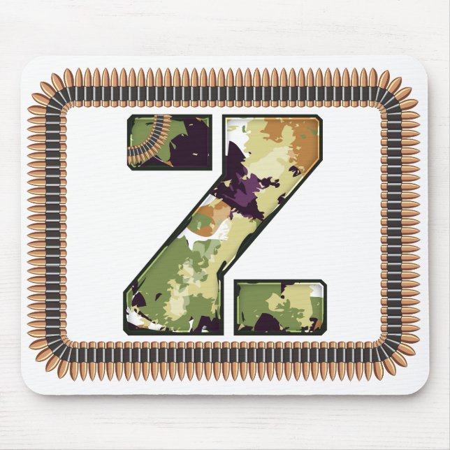 Schreibschrift Z im militärischen Stil Mousepad (Vorne)