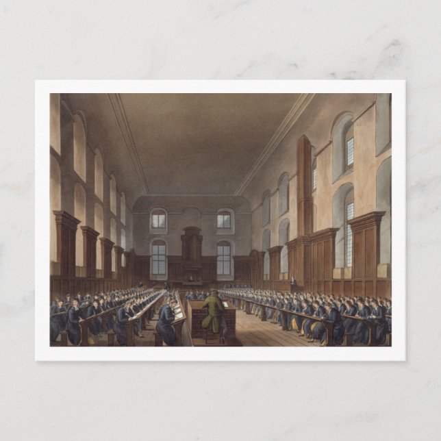 Schreibschule, Christ Hospital, von Ackermanns Postkarte (Vorderseite)
