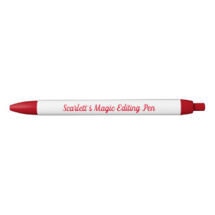 Schreibstift, benutzerdefinierbar, rotes Skript, Kugelschreiber