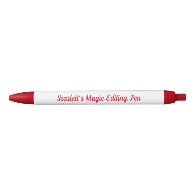 Schreibstift, benutzerdefinierbar, rotes Skript, Kugelschreiber (Vorderseite)