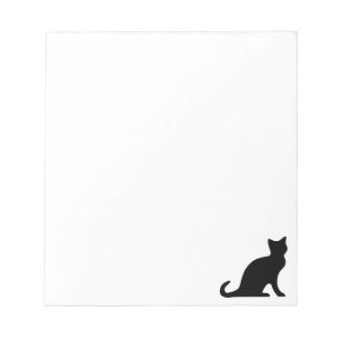 Schreibstifte für Schwarze Katzen   Silhouette vo Notizblock