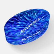 Schreibtisch-Glaspapierbeschwerer, blaues