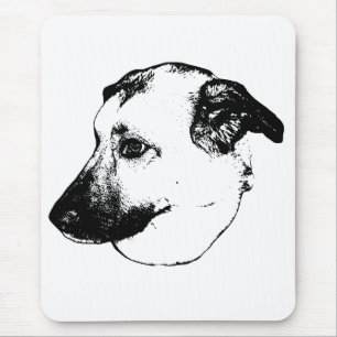 Schreibtisch-Muse, Fette Umrandung Mousepad