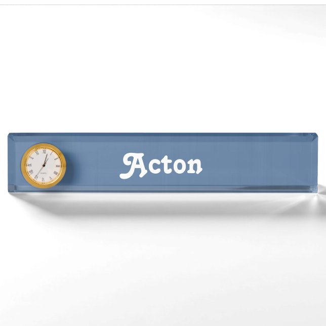 Schreibtisch Name Plate Acton Namensplakette (Vorderseite)