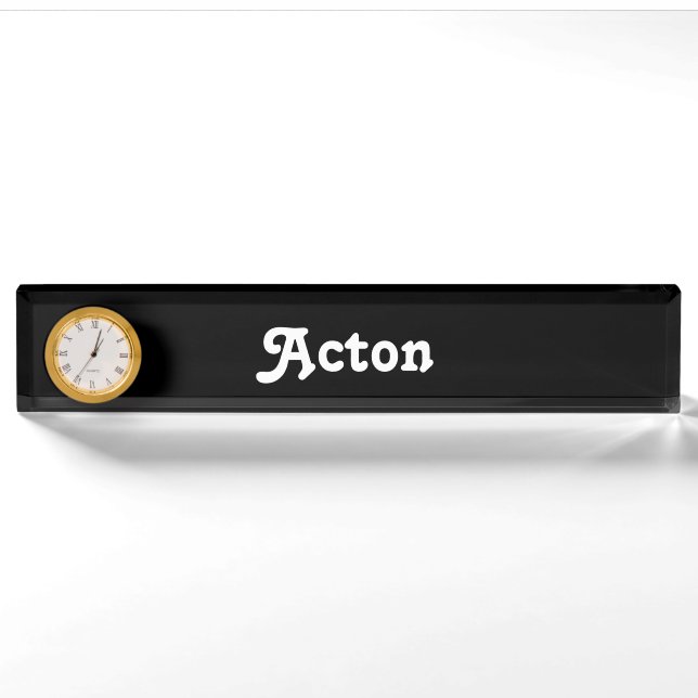 Schreibtisch Name Plate Acton Namensplakette (Vorderseite)