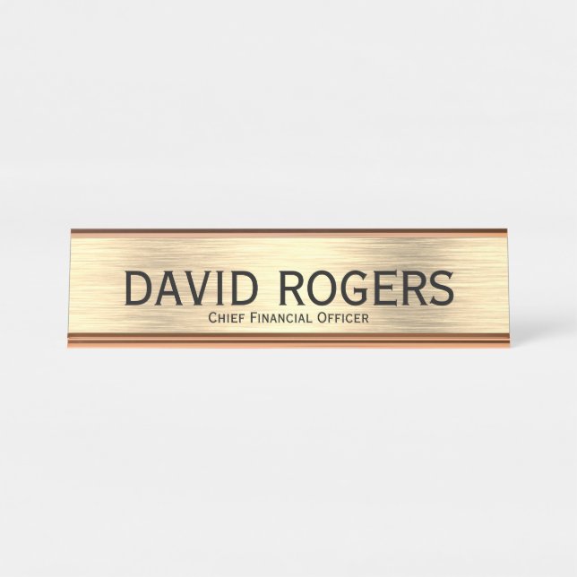 Schreibtisch Name Plate Schreibtischnamensplakette (Vorderseite )