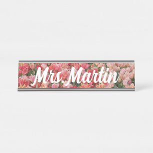 Schreibtisch Name Plate, Standard (2" x 8"), Silbe Schreibtischnamensplakette