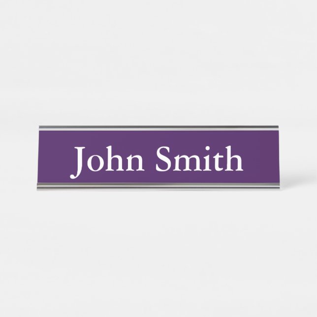 Schreibtisch Name Plate, Standard (2" x 8"), Silbe Schreibtischnamensplakette (Vorderseite )