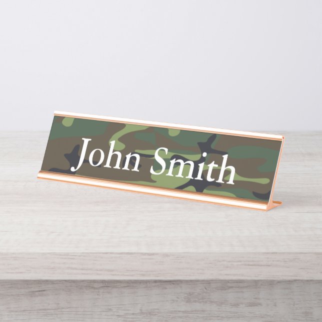 Schreibtisch Name Plate, Standard (2" x 8"), Silbe Schreibtischnamensplakette (Vorderseite )