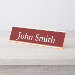 Schreibtisch Name Plate, Standard (2" x 8"), Silbe Schreibtischnamensplakette