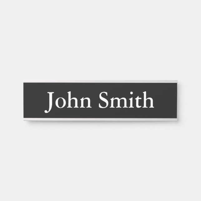 Schreibtisch Name Plate, Standard (2" x 8"), Silbe Türschild (Vorderseite )