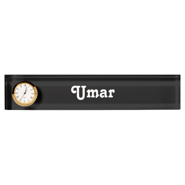 Schreibtisch Name Plate Umar Namensplakette (Vorderseite)