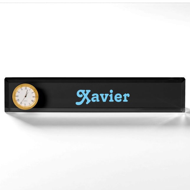 Schreibtisch Name Plate Xavier Namensplakette (Vorderseite)