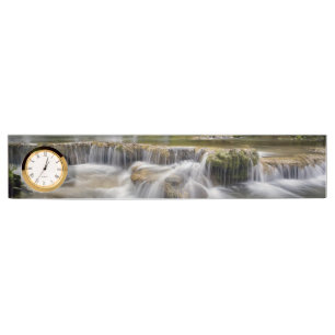 Schreibtisch Namensschild mit Uhr/Wasserfällen Namensplakette