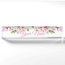 Schreibtisch Namplate - Blume