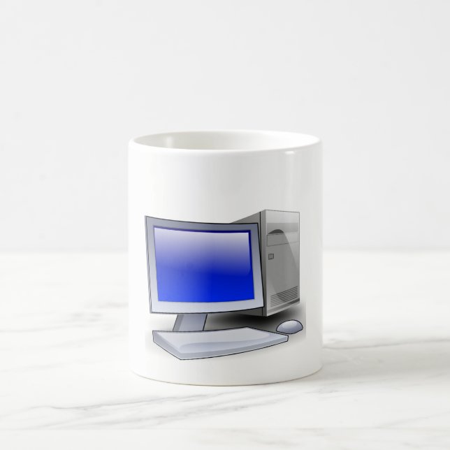 Schreibtischcomputer Kaffeetasse (Mittel)