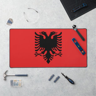 Schreibtischmatte mit Flagge Albaniens