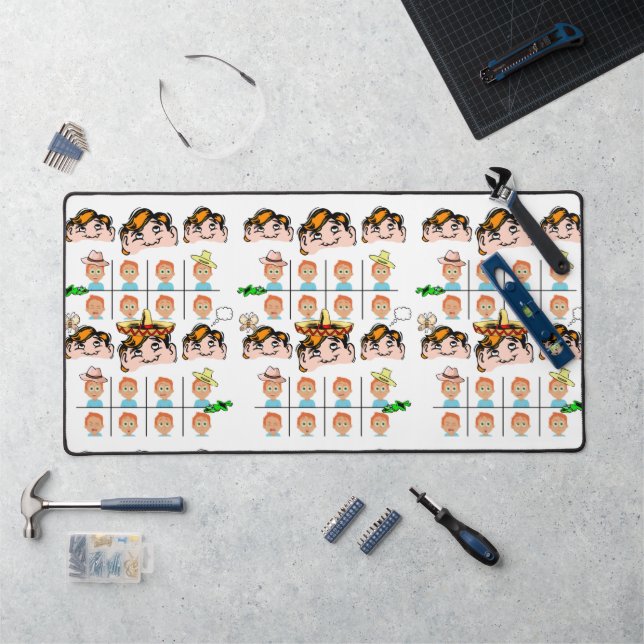 Schreibtischmatte verschiedener Gesichter (Arbeitsplatz)