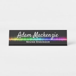 Schreibtischsignatur Rainbow Black Name Plate Schreibtischnamensplakette
