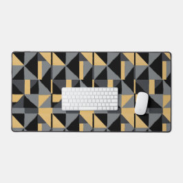 Schreibtischunterlage – Geometrie Schwarz und Gold