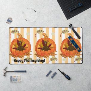 Schreibtischunterlage Happy Thanksgiving Truthahn