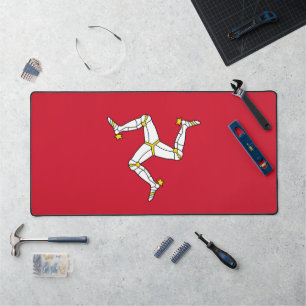 Schreibtischunterlage mit Flagge der Isle of Man, 