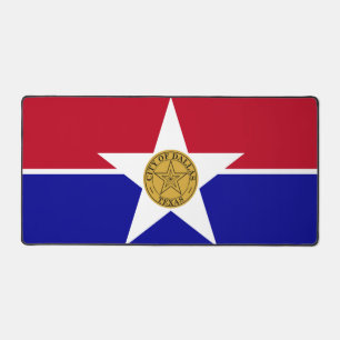 Schreibtischunterlage mit Flagge von Dallas, USA