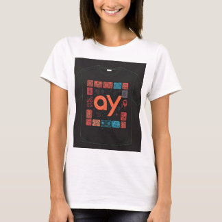 Schreibtitel und Beschreibung für das Web-Design v T-Shirt