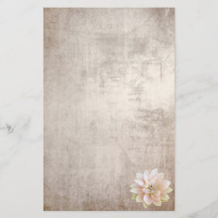 Schreibwaren Altes Papier Rosa Lotusblume