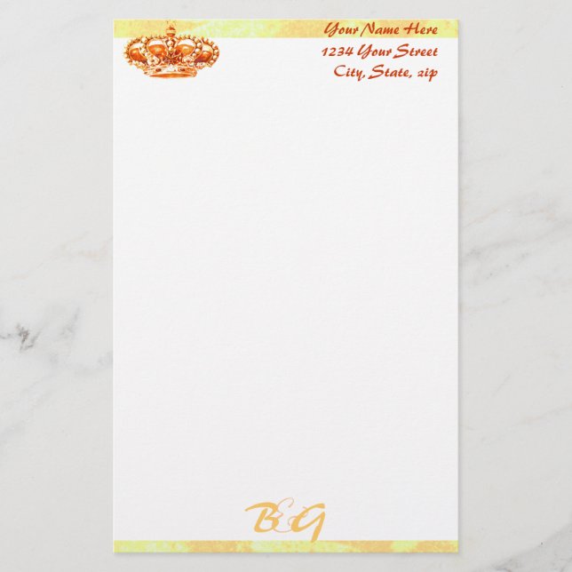 Schreibwaren für Golden Crown WEDY Briefpapier (Vorderseite)