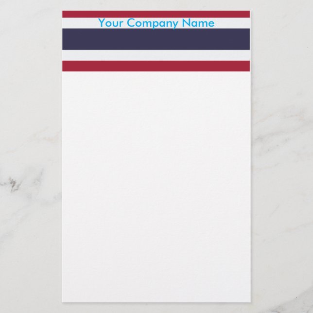 Schreibwaren mit der Flagge Thailands Briefpapier (Vorderseite)