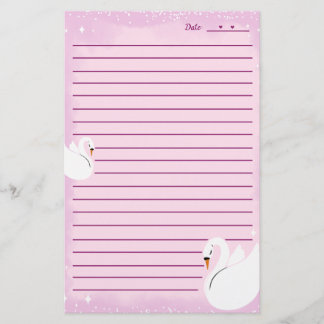 Schreibwarenpapier Schwan zart Briefpapier