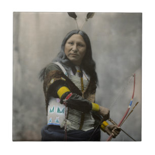 Schreie bei Oglala Sioux 1899 Indianer Fliese