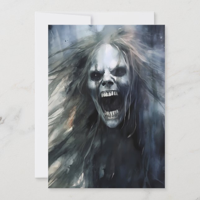 Schreie der hässlichen Banshee Feiertagskarte (Vorderseite)