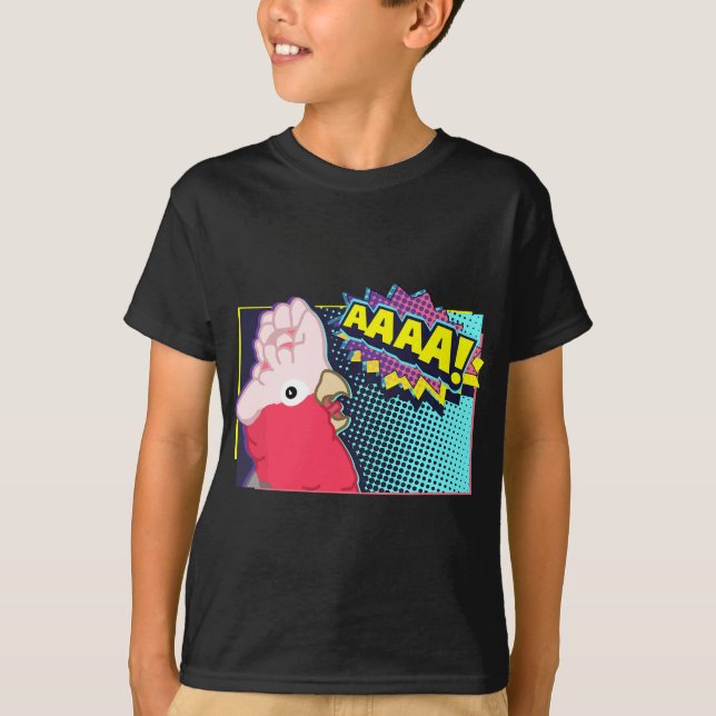 Schreie Galah Cockatoo-Comic, Birb Memes, Funny T-Shirt (Vorderseite)
