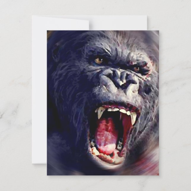 Schreie-Gorilla-Einladungen Einladung (Vorderseite)