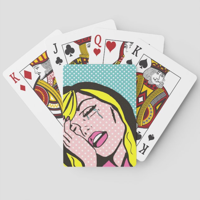 Schreie ich eine Fluss-Pop-Kunst-Spielkarten Spielkarten (Rückseite)
