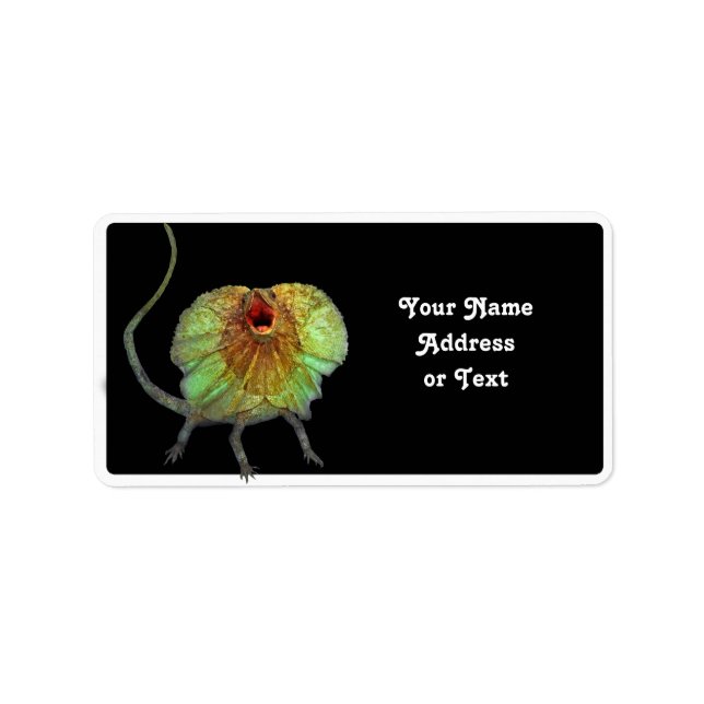 Schreie Lizard Adressaufkleber (Vorne)