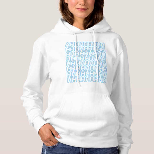 Schreie Pastellblau Frauen Hoodie (Vorderseite)