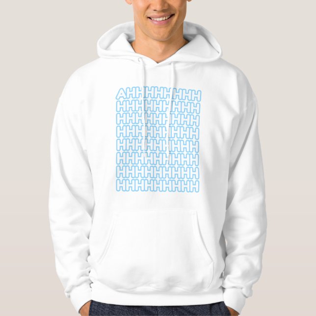 Schreie Pastellblau Männer Hoodie (Vorderseite)