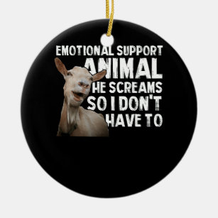 Schreie Ziege emotionale Unterstützung Tierziegenh Keramik Ornament