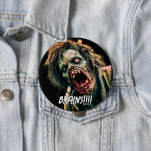 Schreie Zombie Brains Button