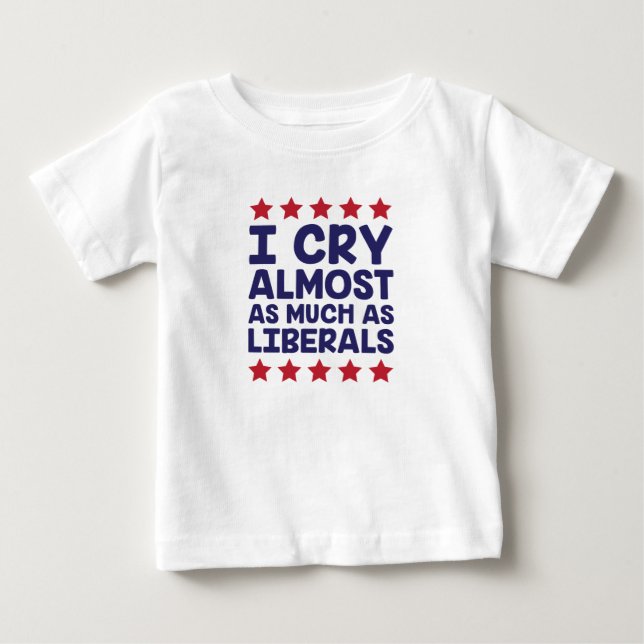 Schreiende Liberale Baby T-shirt (Vorderseite)